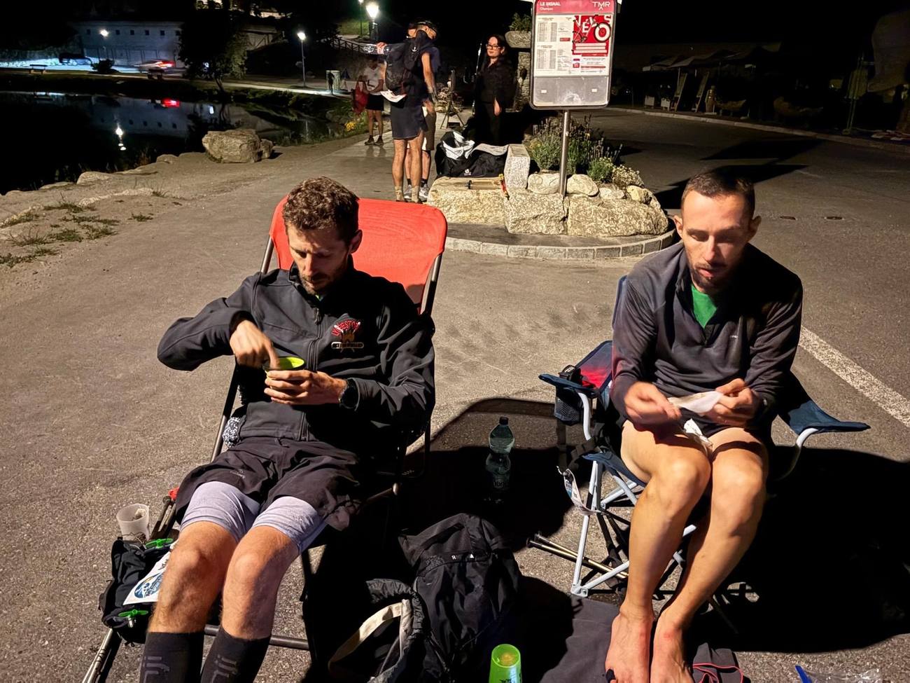 Base de vie de Champex, soins aux pieds