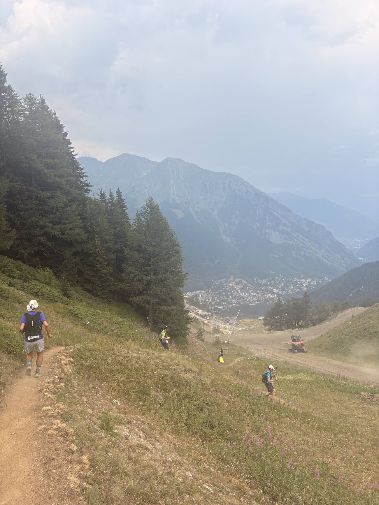 La descente du Col Chécrouit vers Courmayeur